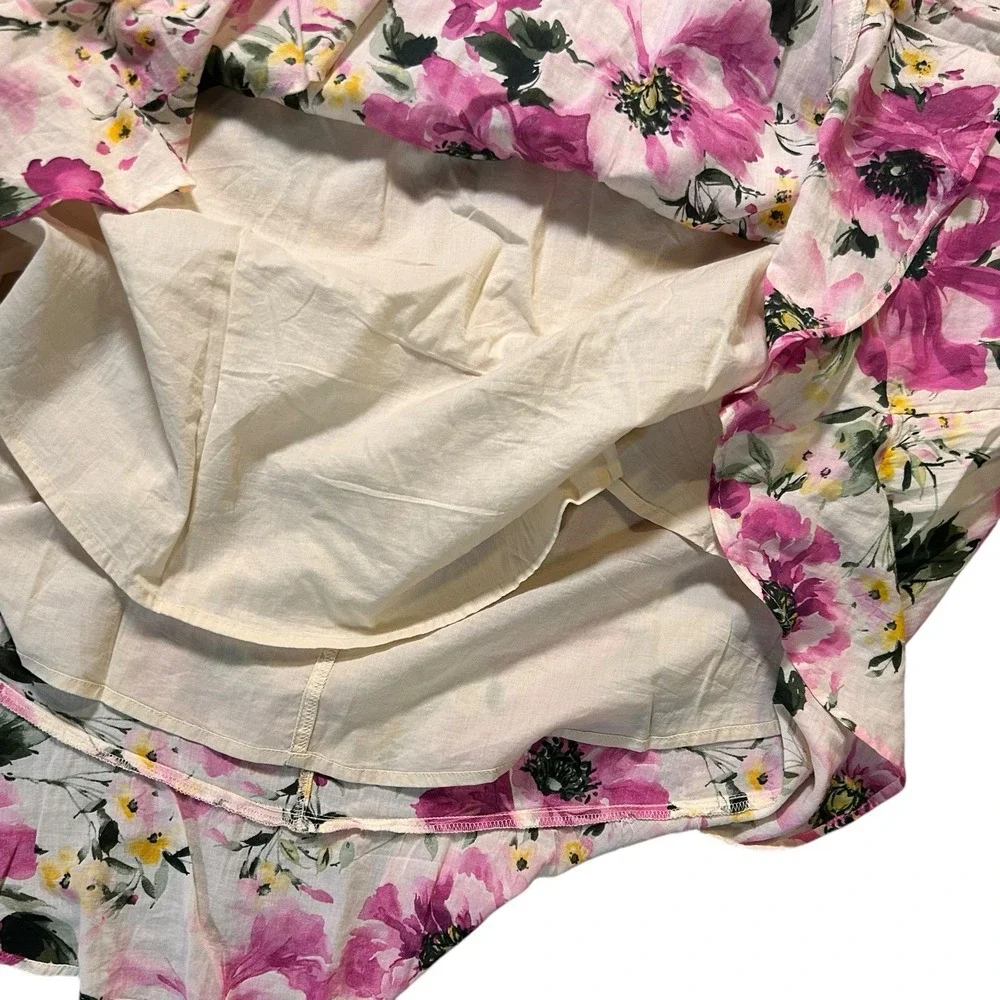 Abercrombie & Fitch Ruffle Tier Maxi Dress‎ Size Large Petite LP Floral $120